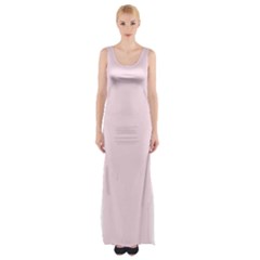 Pink Color Design Maxi Thigh Split Dress