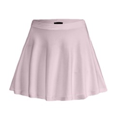 Pink Color Design Mini Flare Skirt