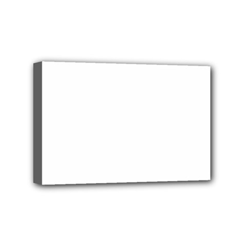 White Color Design Mini Canvas 6  X 4  by picsaspassion