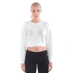 White Color Design Women s Cropped Sweatshirt by picsaspassion