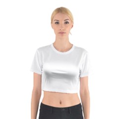 White Color Design Cotton Crop Top