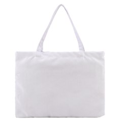 White Color Design Medium Zipper Tote Bag