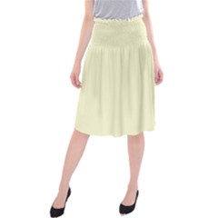 Yellow Color Design Midi Beach Skirt