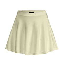 Yellow Color Design Mini Flare Skirt