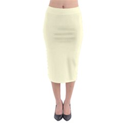 Yellow Color Design Midi Pencil Skirt