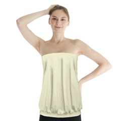 Yellow Color Design Strapless Top