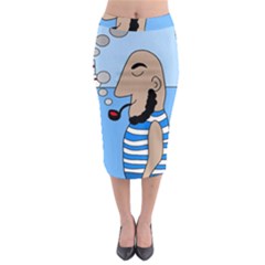 Sailor Midi Pencil Skirt