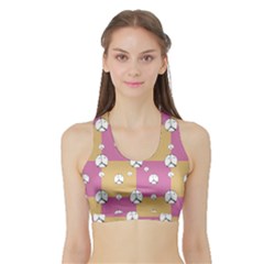 Symbol Peace Drawing Pattern  Sports Bra With Border by dflcprintsclothing