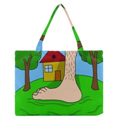 Giant Foot Medium Zipper Tote Bag