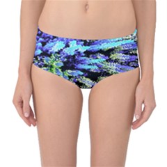 Colorful Floral Art Mid-waist Bikini Bottoms by yoursparklingshop