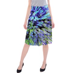 Colorful Floral Art Midi Beach Skirt