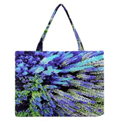 Colorful Floral Art Medium Zipper Tote Bag