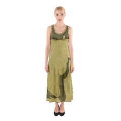 Stylish Gold Stone Sleeveless Maxi Dress by yoursparklingshop