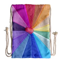 Rainbow Umbrella Drawstring Bag (large)