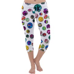 Play With Me Capri Yoga Leggings by Valentinaart