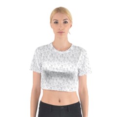 Diamonds And Icecream On White Cotton Crop Top by fashionnarwhal