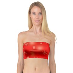 Red Xmas Desing Bandeau Top by Valentinaart