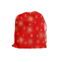 Red Xmas Desing Drawstring Pouches (large)  by Valentinaart