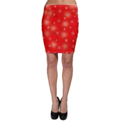 Red Xmas Desing Bodycon Skirt by Valentinaart