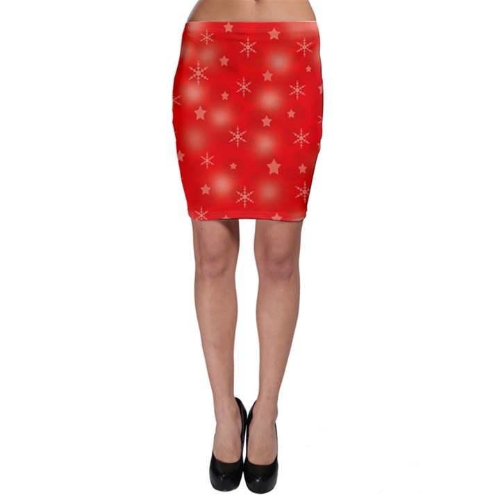 Red Xmas desing Bodycon Skirt