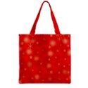 Red Xmas desing Zipper Grocery Tote Bag View2