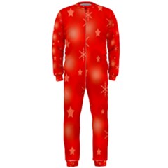 Red Xmas Desing Onepiece Jumpsuit (men)  by Valentinaart