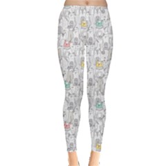 Doodle Cats  Leggings  by kostolom3000shop