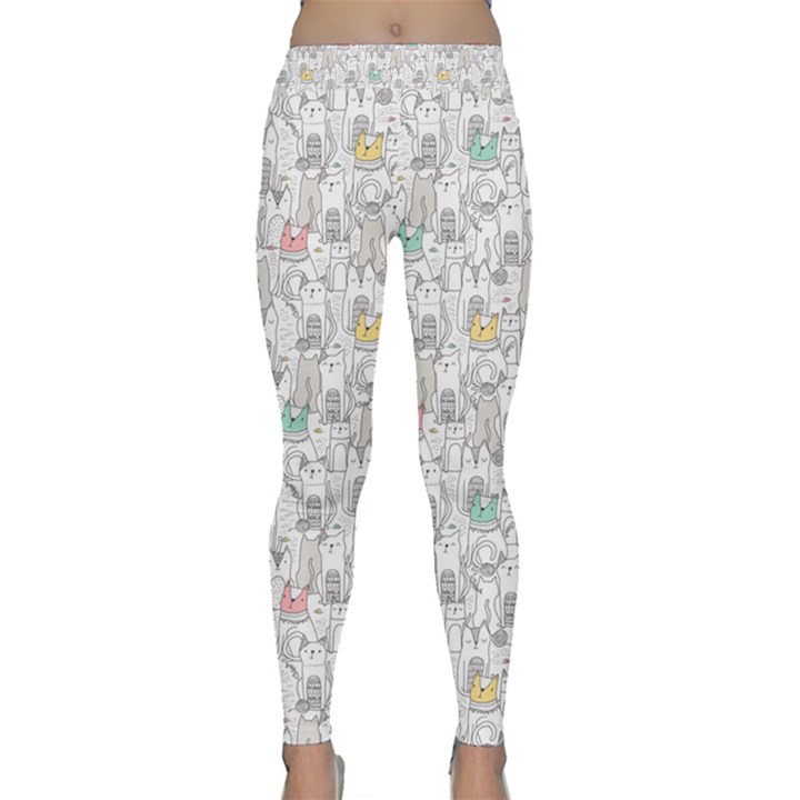 Doodle Cats  Yoga Leggings 