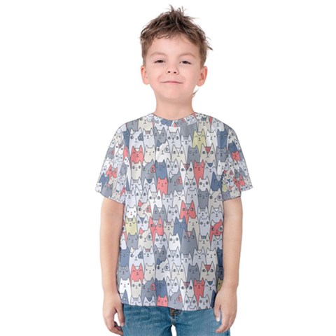 Cats Family  Kids  Cotton Tee by kostolom3000shop