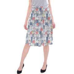 Cats Family  Midi Beach Skirt