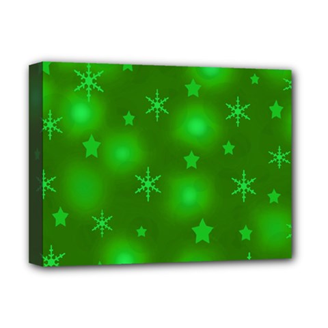 Green Xmas Design Deluxe Canvas 16  X 12   by Valentinaart