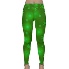 Green Xmas Design Yoga Leggings  by Valentinaart