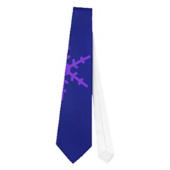 Blue Xmas Design Neckties (one Side)  by Valentinaart