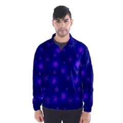 Blue Xmas Design Wind Breaker (men) by Valentinaart