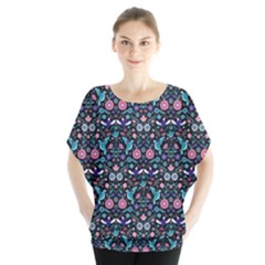 Hummingbird Symmetry Tapestry Blouse