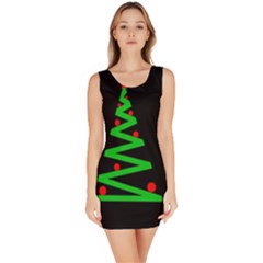 Simple Xmas Tree Sleeveless Bodycon Dress by Valentinaart