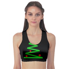 Simple Xmas Tree Sports Bra by Valentinaart