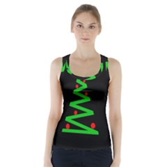 Simple Xmas Tree Racer Back Sports Top by Valentinaart