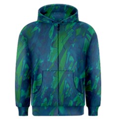 Green And Blue Design Men s Zipper Hoodie by Valentinaart