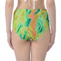 Green and orange abstraction High-Waist Bikini Bottoms View2