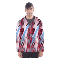 Blue And Red Smoke Hooded Wind Breaker (men) by Valentinaart