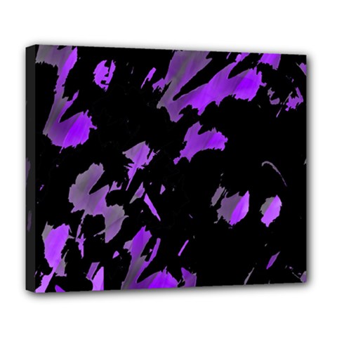 Painter Was Here - Purple Deluxe Canvas 24  X 20   by Valentinaart