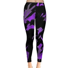 Painter Was Here - Purple Leggings  by Valentinaart