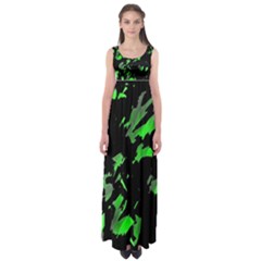 Painter Was Here - Green Empire Waist Maxi Dress by Valentinaart