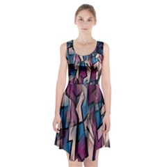 Purple High Art Racerback Midi Dress