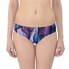 Purple Decorative Abstract Art Hipster Bikini Bottoms