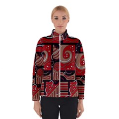 Red And Brown Abstraction Winterwear by Valentinaart