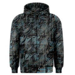 Blue Town Men s Zipper Hoodie by Valentinaart