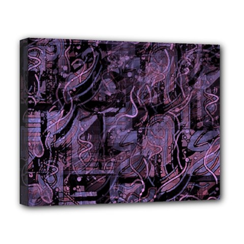 Purple Town Deluxe Canvas 20  X 16   by Valentinaart