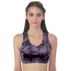 Purple Town Sports Bra by Valentinaart